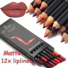 Pencil Lipstick-Liner Makeup-Kit Professional Nude Long-Lasting Waterproof Brand 12-Colors