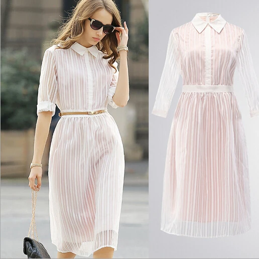white mesh tshirt dress