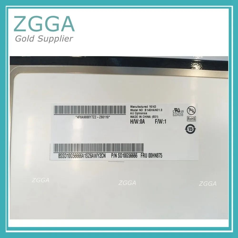 Top 14" Original LED Panel Matrix for Lenovo ThinkPad X1-YOGA Touch LCD Replacement Screen 00JT856 00JT857 00NY410 LP140WF6(SP)(G1) 2