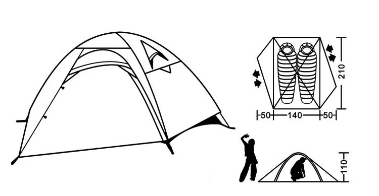 Палатка для Альпинизм холмман благоприятное облако 2 плюс четыре сезона снег двойной тент