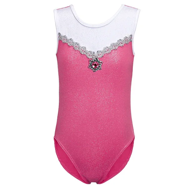 HotPink Гимнастический купальник для девочек Одна деталь Плавание одежда цельное боди с Стразы детская пляжная одежда спортивные Купальник ванный комплект - Цвет: HotPink