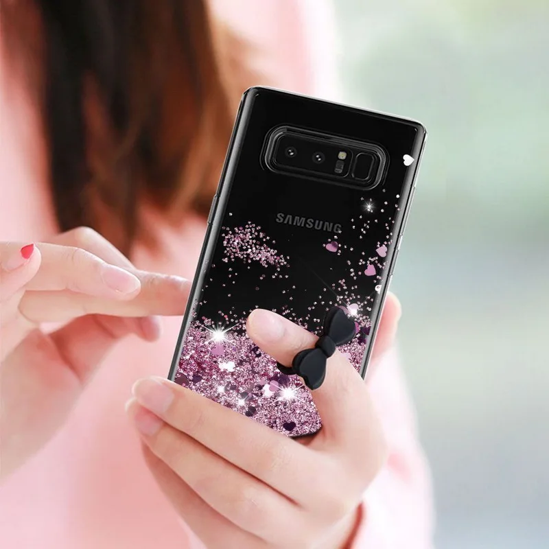 Блестящие прозрачные чехлы для samsung Galaxy S6 S7 Edge S8 S9 S10 Plus Note 8 9 10 Plus