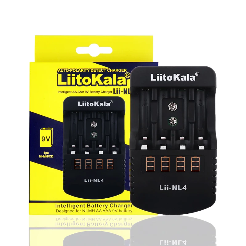 Achat LiitoKala Lii NL4 1.2 V AA AAA 9 V chargeur de batterie Ni MH Ni cd Rechargeable Batteries Mur Bureau De Charge Chargeurs pour voyage