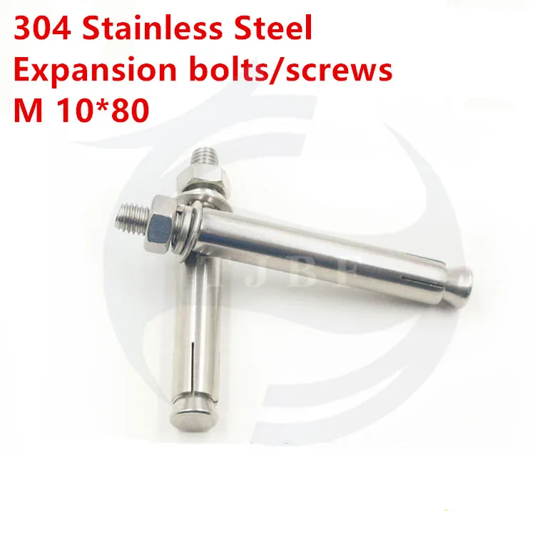 5pcs/lot expansion screws M10*80 304 stainless steel expansion bolts expansion screws car repair