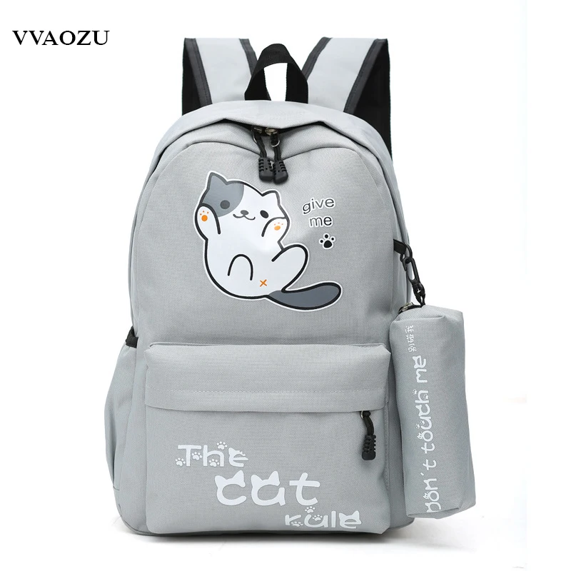Рюкзак Neko Atsume для мальчиков и девочек аниме Япония кошка задний двор мультфильм