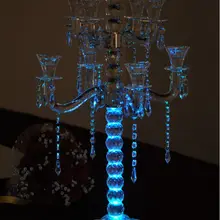 Продукт литиевая батарея работает dreamlike многоцветная 8 дюймов светодиодная подсветка в середине основания для хрустальные канделябры