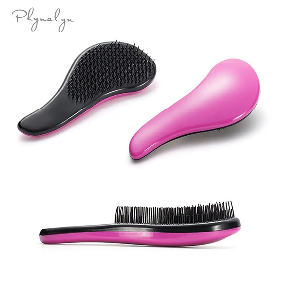 Phynalyn щетка для волос Detangler волшебный гребень для волос пластиковые салонные Инструменты для укладки блеск мини щетка для волос влажное и сухое использование