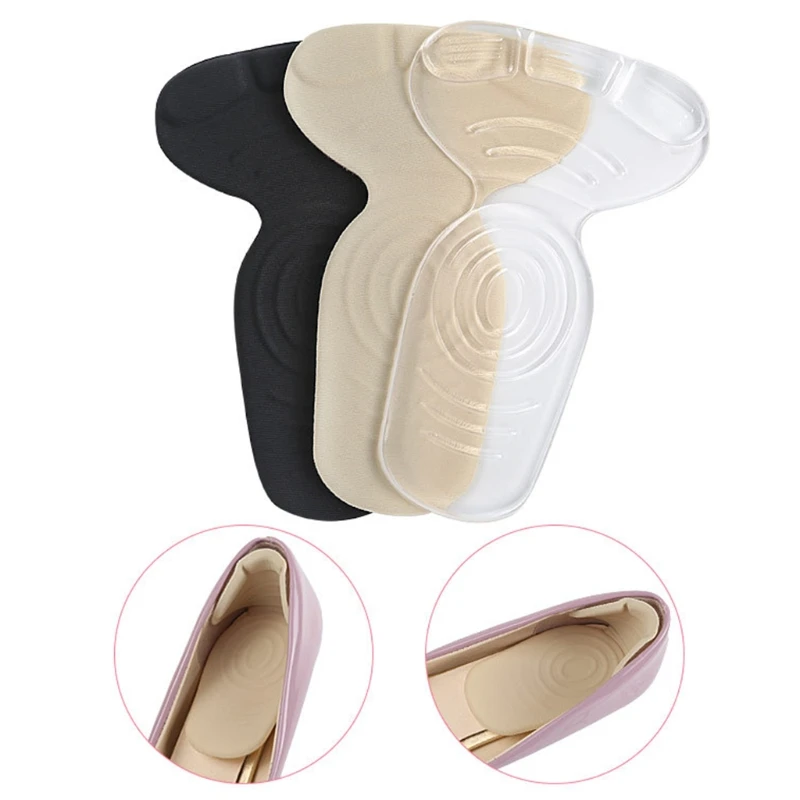 

EYKOSI 1Pair Orthopedic Insole T-Shaped Non Slip Cushion Foot Heel Protector Liner Shoe Pads