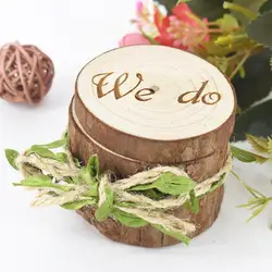 На заказ деревянное обручальное кольцо шкатулка ретро мы делаем кольцо коробка держатель свадебное украшение в деревенском стиле