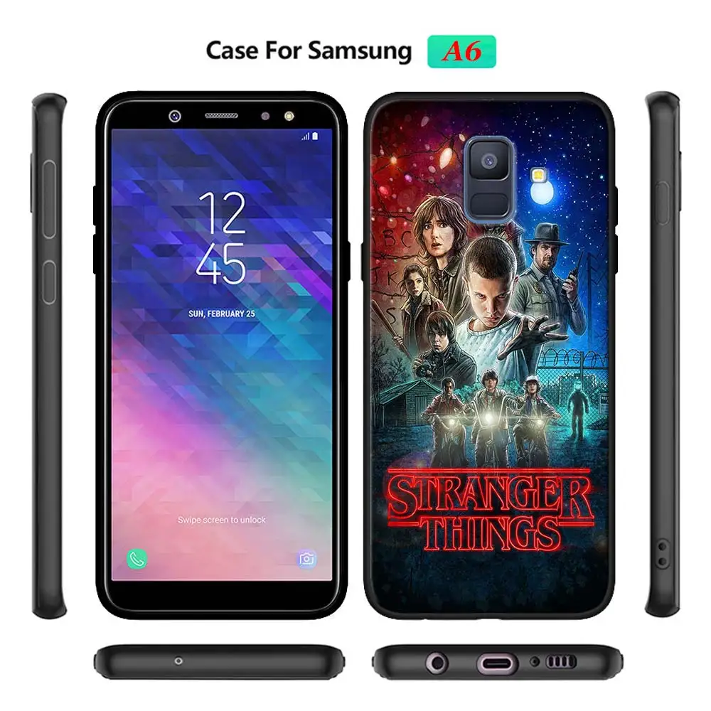 Очень странные дела силиконовый чехол для samsung Galaxy A50 A70 A10 A20 A30 A40 A6 A7 A8 плюс A9 M30 M20 черный чехол Крышка