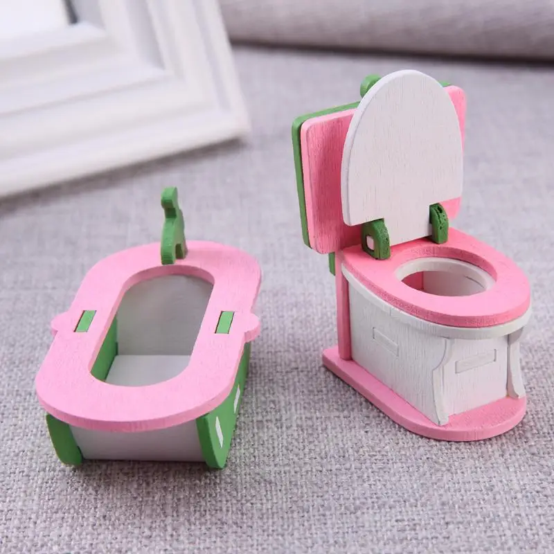 2018 New Arrival 1set Baby Wooden Dollhouse Furniture Dolls House Miniature Child Play Toys Gifts #5