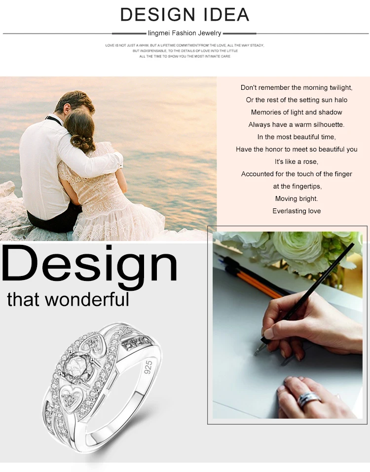Lingmei Прямая поставка Модные женские свадебные украшения овальное сердце дизайн многоцветный и фиолетовый белый CZ серебро 925 кольцо Размер 6 7 8 9