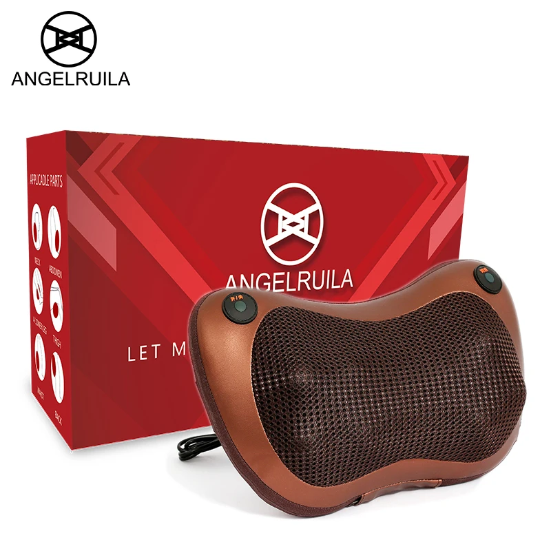 Angelruila massage pillow Cervical Shiatsu Electric Massager for body neck Back Spa relax Car Home Multifunctional Pillow angelruila neck massager car home cervical shiatsu massage neck back waist body electric multifunctional massage pillow cushion