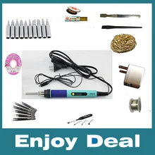 ЕС цифровой ЖК Регулируемый Электрический паяльник или 936 паяльная станция Комплект сварочный Ремонтный комплект пинцет/ПАЯЛЬНЫЕ НАКОНЕЧНИКИ