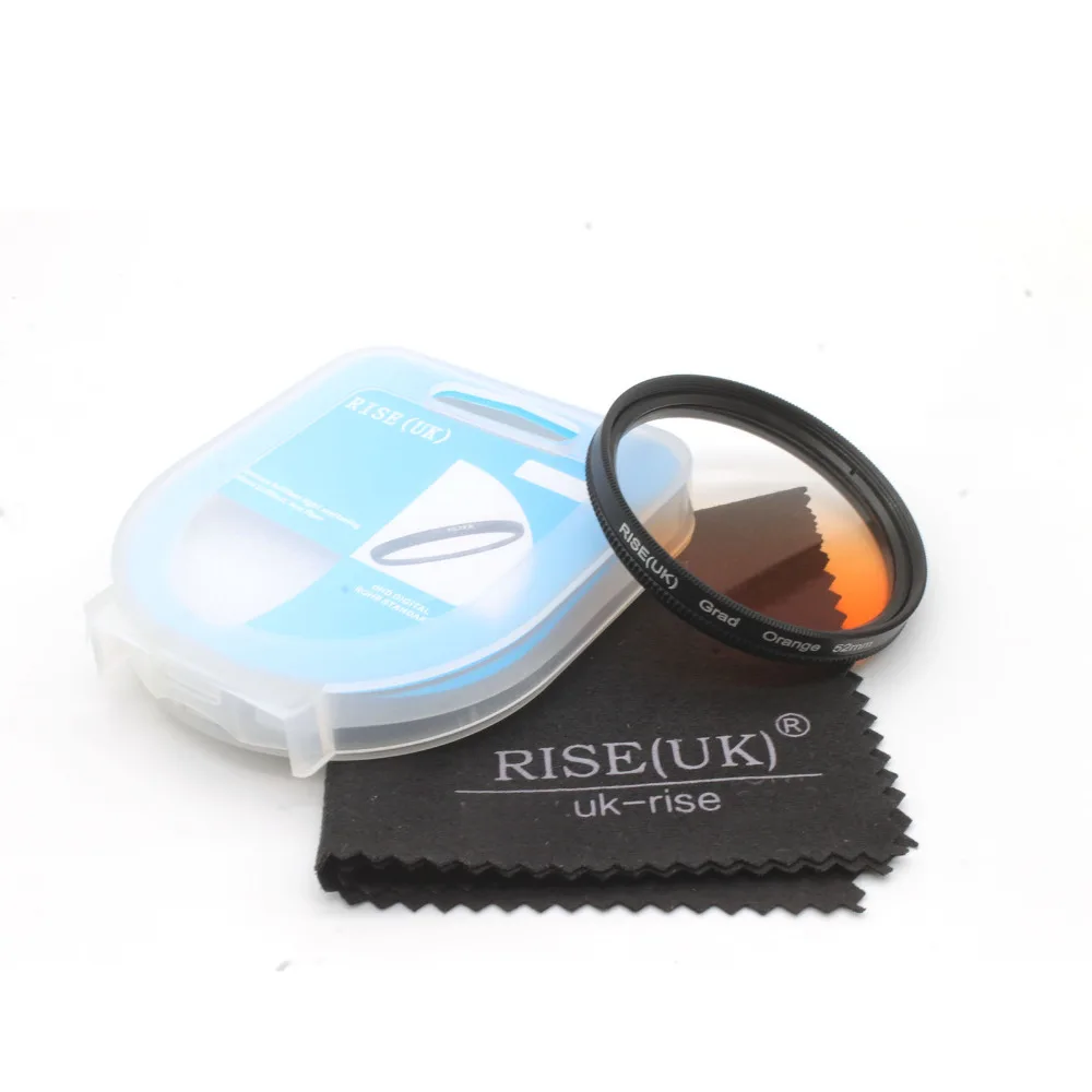 RISE(UK) 52mm Rotating Grad Graduated orange Color Lens Filter +filter