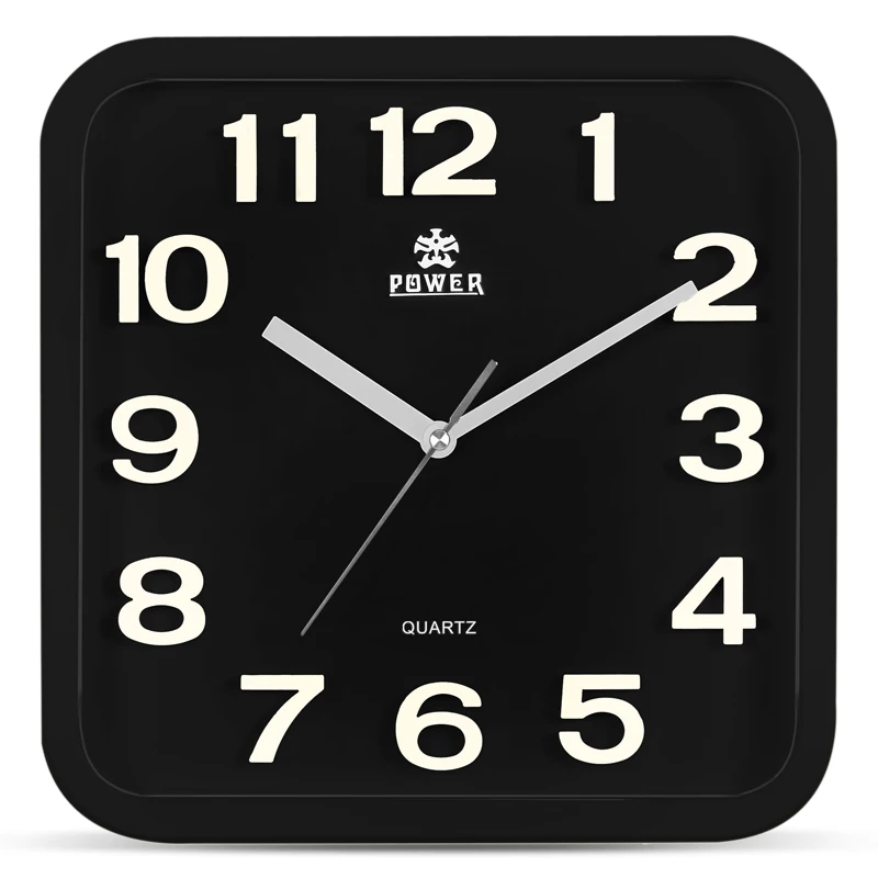 

POWER Simple 13 inch 3D Number Wall Clock Quiet Sweep Movement Decorative Wall Clocks for Living Room ,Bedroom,Office Home decor