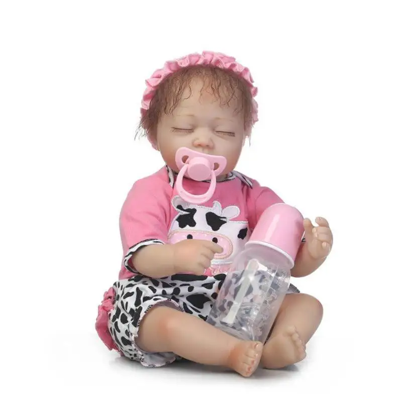 

Cute Simulation Reborn Baby Dolls Set Soft Silicone Lifelike Newborn Baby Doll Toys Kids Sleep Accompany Playmate Gift Toys