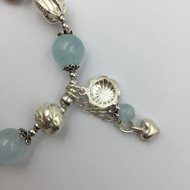 Sinya Natural Aquamarine Bracelet in 925 sterling silver blue crystal elastic bangles for Lover women ladies Mum best gift 2018 (18)