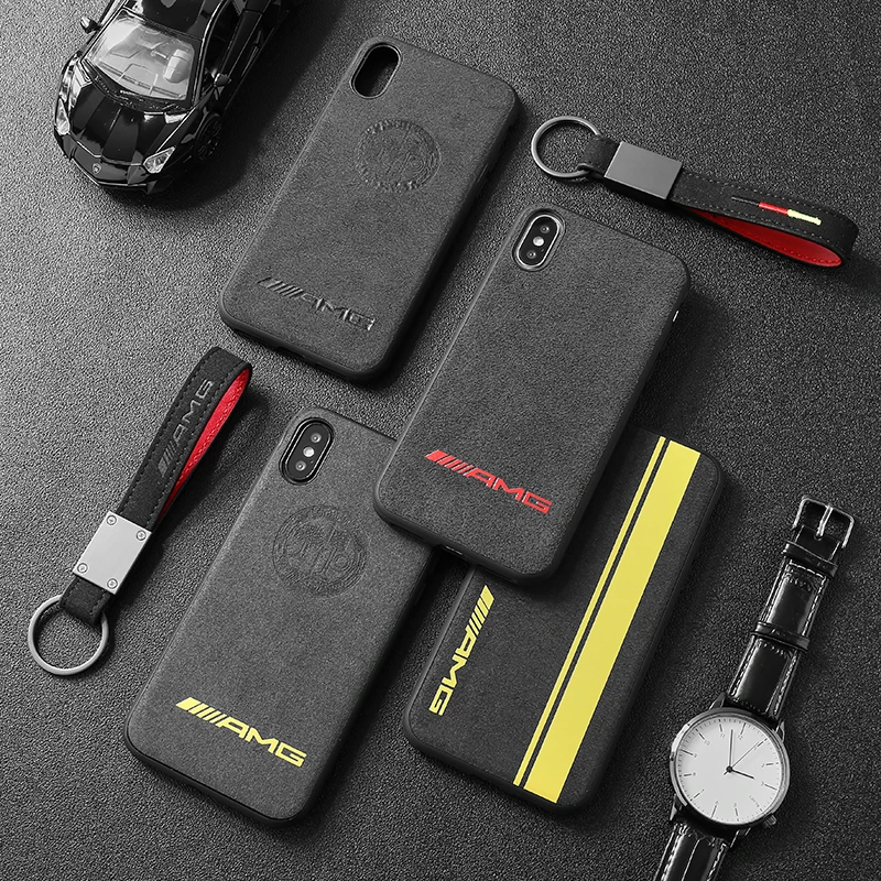 New Motorsport Gran Turismo Turn fur cover case for iphone 6 plus 7 7plus 8 8plus X XR XS Max AMG Luxury car leather coque funda