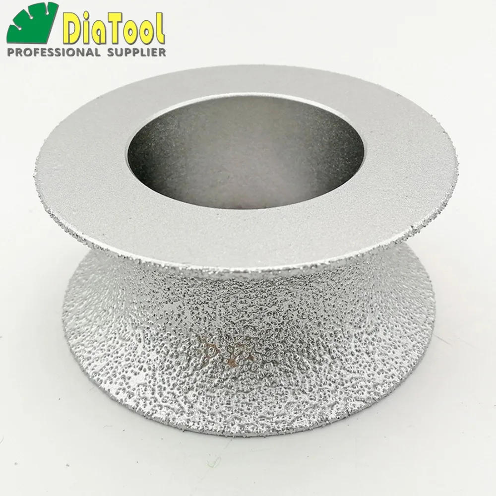DIATOOL Dia75mmX30mm Half-round Vacuum Brazed Diamond HAND-HELD Profile Wheel For Stone Artificial Ceremics Glass Concrete | Инструменты