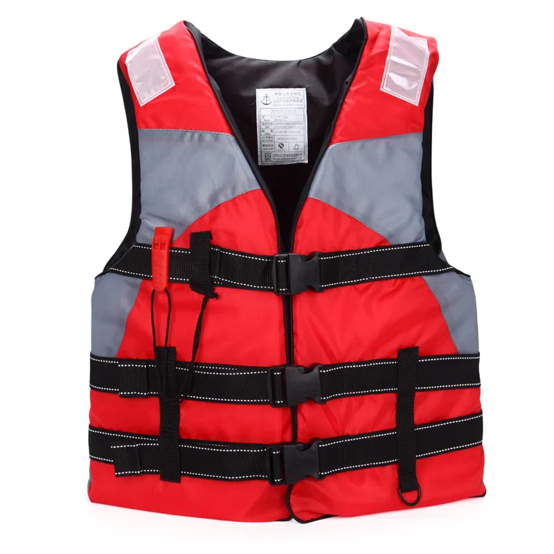 Взрослый спасательный жилет профессиональные жилеты для купания Одежда для подводного плавания плавучие взрослый спасательный жилет для рыбалки со свистком - Цвет: Красный