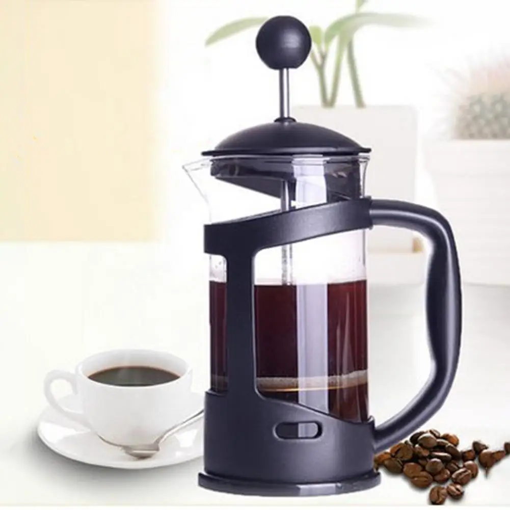 AsyPets 350ML Dual Purpose Glass Coffee Press Pot Coffee Tea Maker