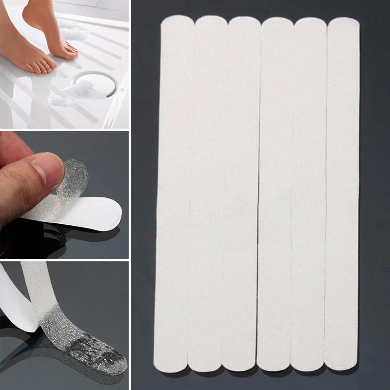 38cm*2cm DIY  Clear Safe-T-Strips Non-Slip Safety Applique Mat Stickers Bath Tub & Shower