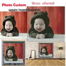 Полный раунд/квадратный алмазная живопись 5D «сделай сам» фото на заказ с вышивкой 3d наборы вышивки крестиком Декор свадебного номера ручной работы craft