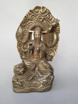 

Chinese pure brass history god doctor Sun si miao statue