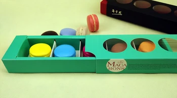 

30.5*7.5*3.5 cm Blue macaron packing box hold 5 macarons ,chocolate storage box macaron boxes100pcs/lot