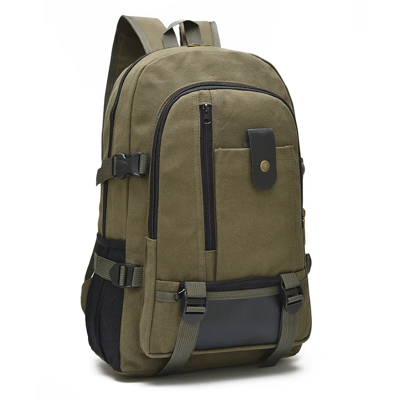 

Man's Canvas Backpack Travel Schoolbag Male Backpack Men Large Capacity Rucksack Shoulder School Bag Unisex Canvas Backpack