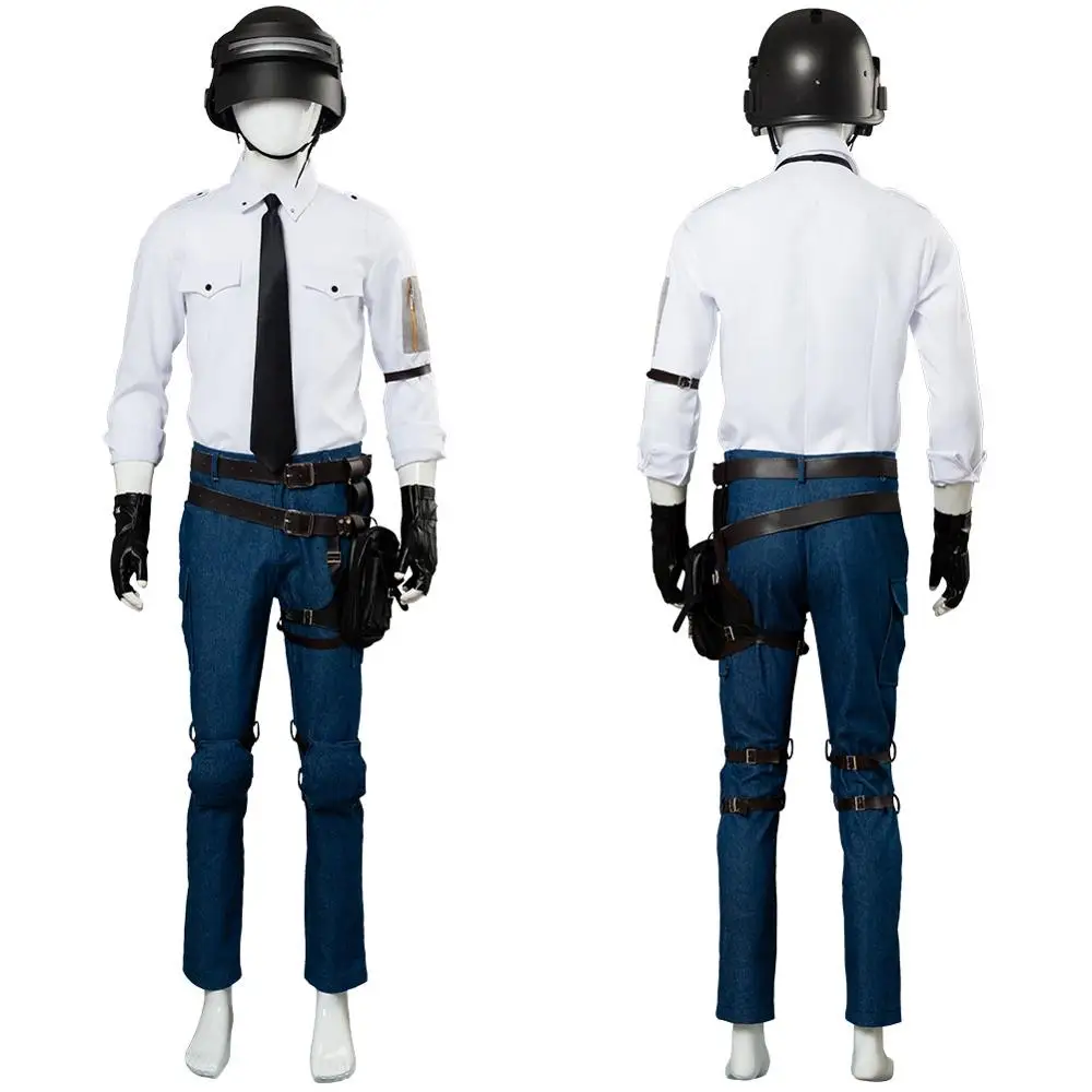 

PLAYERUNKNOWN’S BATTLEGROUNDS Cosplay Game PUBG cosplay Costum T-shirt Tie Pants Helmet Full set Outfit Adult Men Cosplay