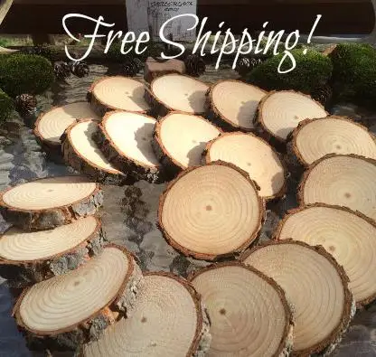

Customize Round Unfinished Wood Tree Branch Slices 3'' Coaster Craft Tree Branch Slices Thick Tree Slices Tree Coaster Slices