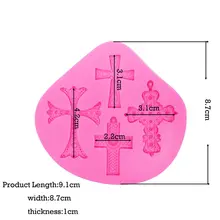 Cross Food grade fondant cake silicone mold