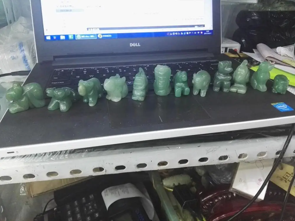

Hand-carved natural Dongling jade 12 zodiac ornaments