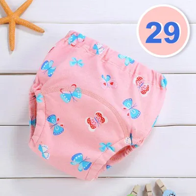 Reusable Baby Potty Training Pants Waterproof Infant Boys Girls Underwear Panties Cotton Washable Nappies Cloth Diapers - Цвет: 29