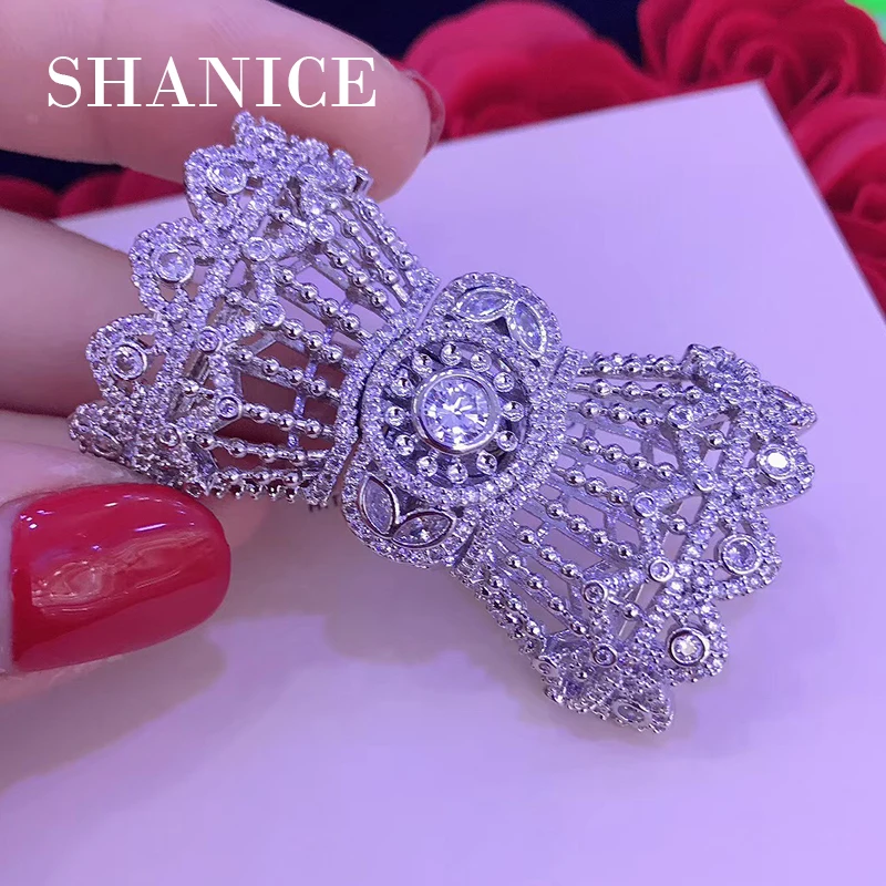 

SHANICE Luxury AAA Cubic Zirconia Crystal Rhinestone Silver Pendant Accessories For DIY Pearl Beaded Necklace Making Findings