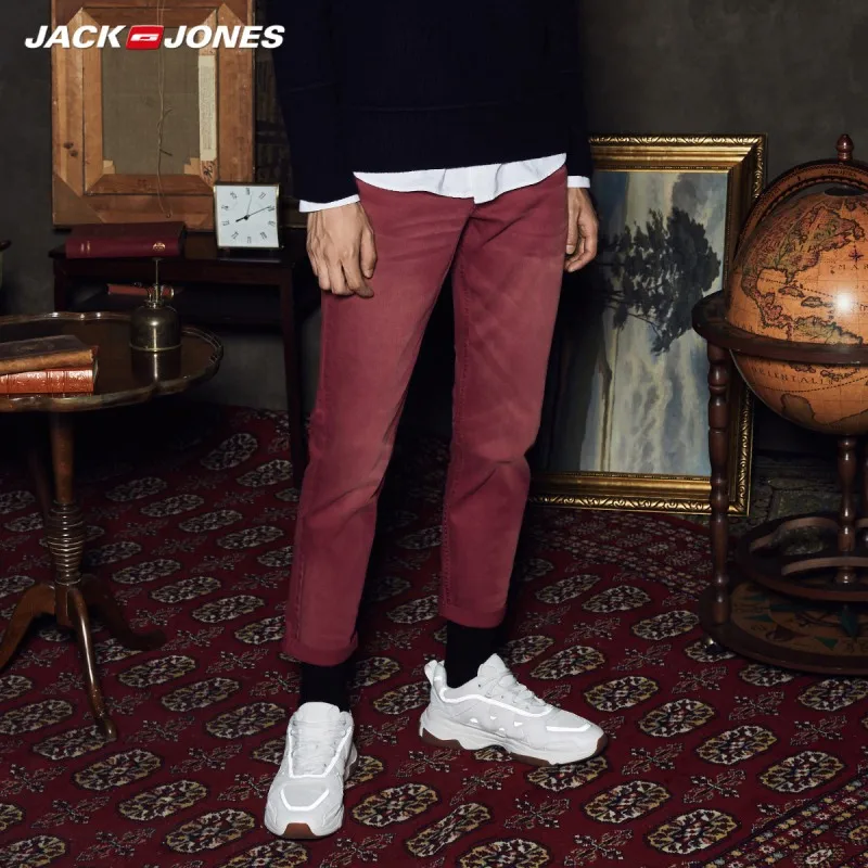 JackJones мужские модные трендовые узкие Стрейчевые джинсы мужская одежда 218432528