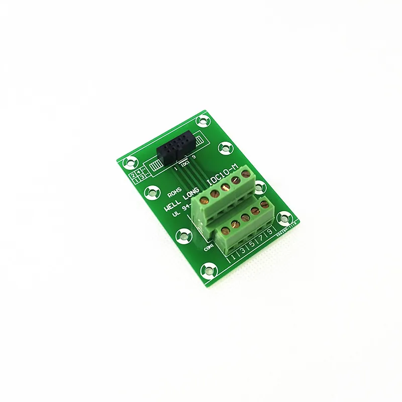

IDC10 2x5 Pins 2.54mm Female Header Breakout Board, Terminal Block, Connector.