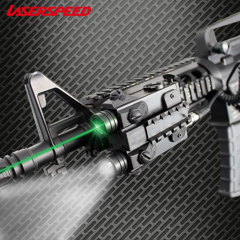 

Laserspeed LS-CL4 Laser Sight with LED Light Combo Picatinny Rail Mounted Laser Flashlight for Hunting Shooting