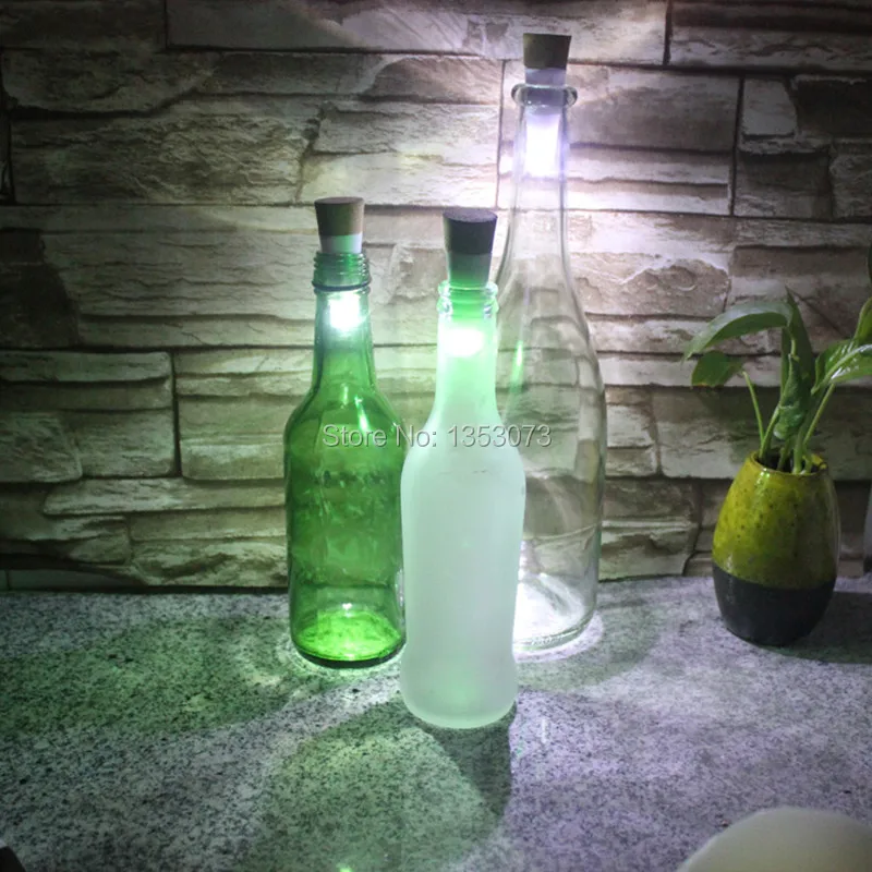 LED rechargeable shiny bottle cap cork stopper cap lamp creative romantic cork lights festive atmosphere lights 1-4