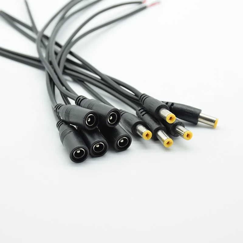5 шт. 5*2 1 мм 5x2 разъем постоянного тока Удлинительный кабель 22AWG штекер типа мама