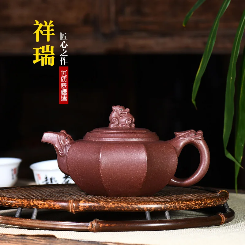 

Ore Teapot Famous Full Manual Teapot Tea Set Gift Customized Manufactor Wholesale Bottom Groove Clear Auspicious Omen Kettle