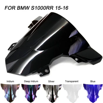 

Black Motorcycle Motorbike Windshield For BMW S1000RR S1000 RR 1000 2015-2016 Double Bubble Windscreen Wind Deflectors Air Flow