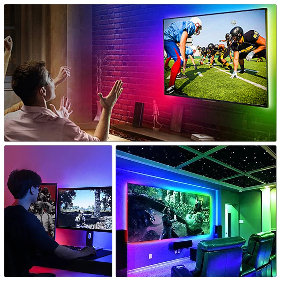 RGB декоративные светодиодные светильники Рождественский Декор светодиодная