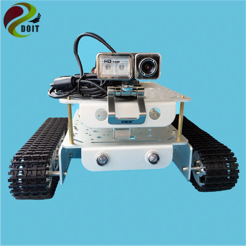 

DOIT TD200 Double Caterpillar Heavy Metal Video Tank Chassis Robot Model Intelligent Car Electronic Contest Car Chassis DIY Set