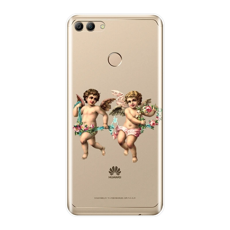 Для huawei Y5 Y6 Y7 Prime 2017 2018 Y9 2019 чехол для телефона силиконовый девочки Ангел детская