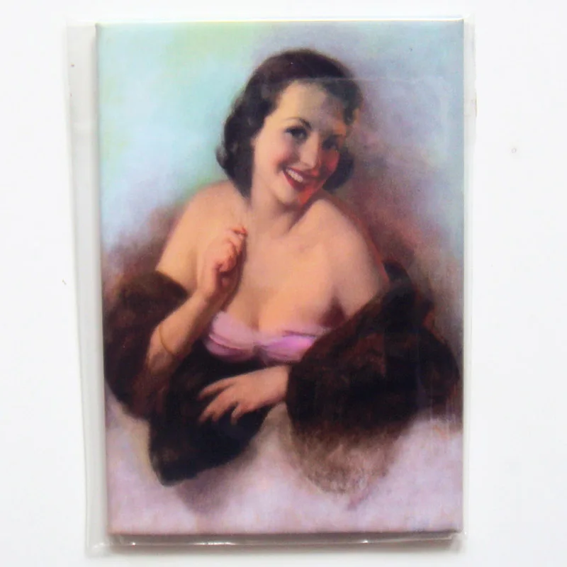 

Free Shipping Over $12, Vintage Pin-up Girl Rectangle Fridge Magnets sfm-30