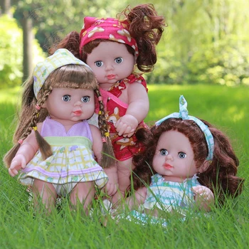 

Three Styles 30CM Blink Eyes Reborn Baby Doll Soft Vinyl Silicone Babies Toys For Kids Girls Birthday Chirstmas Gif