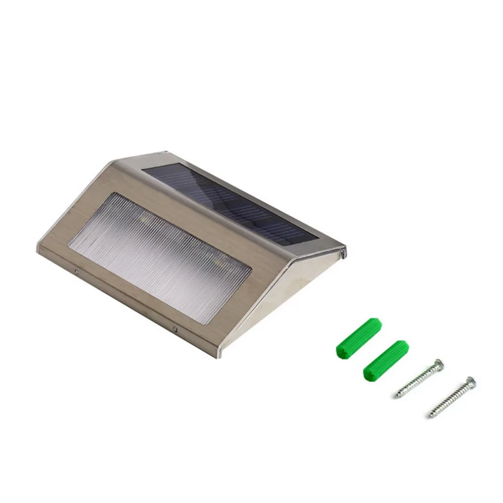 

ICOCO Solar Power 2 LEDs Desk Outdoor IP44 Waterproof Garden Pathway Landscape Lawn Lamp Light Energy Saving LED Solar Wall Lamp